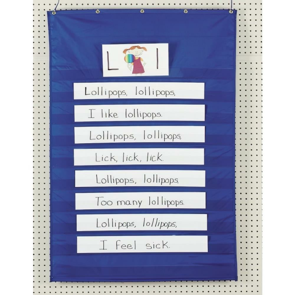 Pacon Standard Pocket Chart, Blue, 86.4 x 127cm