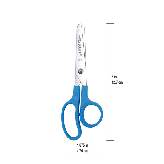 Ciseaux pour enfants Westcott Kleenkut 5" - Émoussés - Couleurs assorties