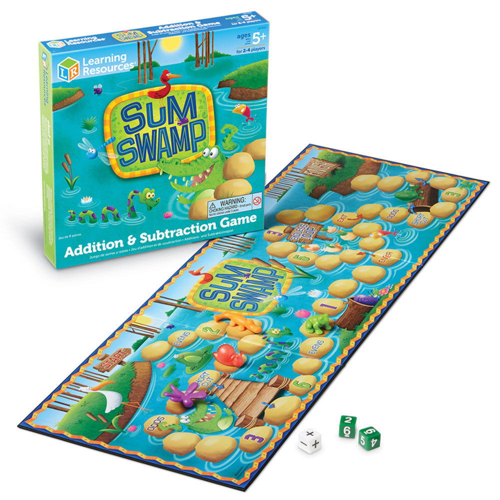 Jeu d'addition et de soustraction Sum Swamp de Learning Resources, de la maternelle à la terminale