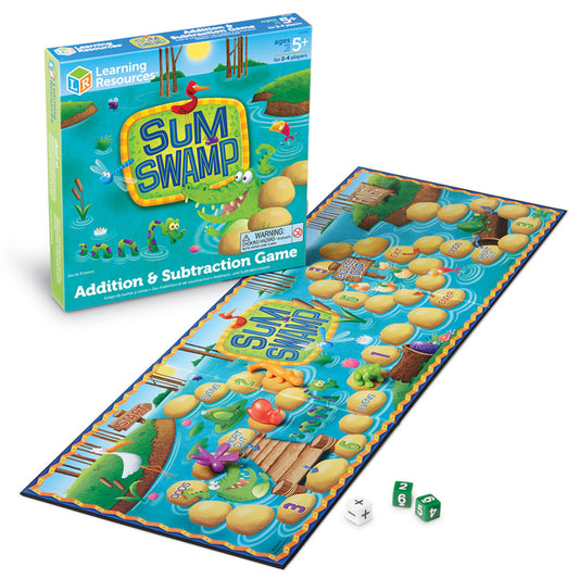 Jeu d'addition et de soustraction Sum Swamp de Learning Resources, de la maternelle à la terminale