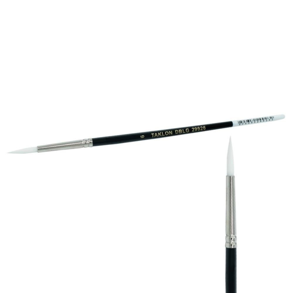 Taklon Round Paint Brush, Size 6, 12/pkg