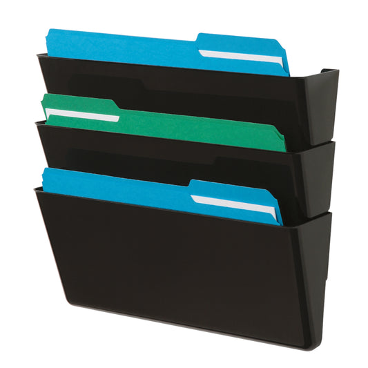 Pochette DocuPocket empilable Deflecto - 3 compartiments - Format légal - Noir (74104)