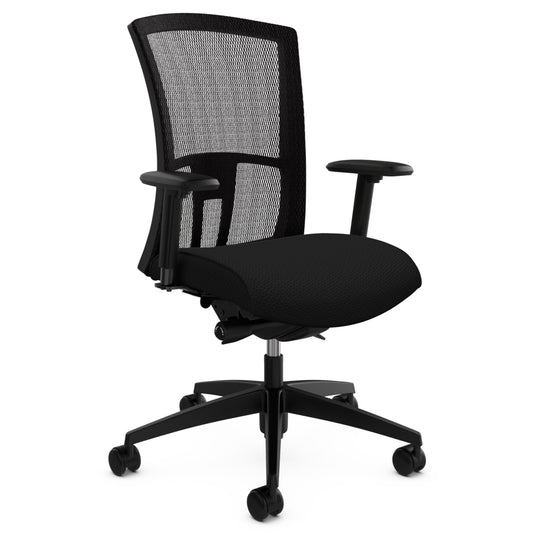 Global Vion Synchro-Tilter Chair with Mesh Back - Black
