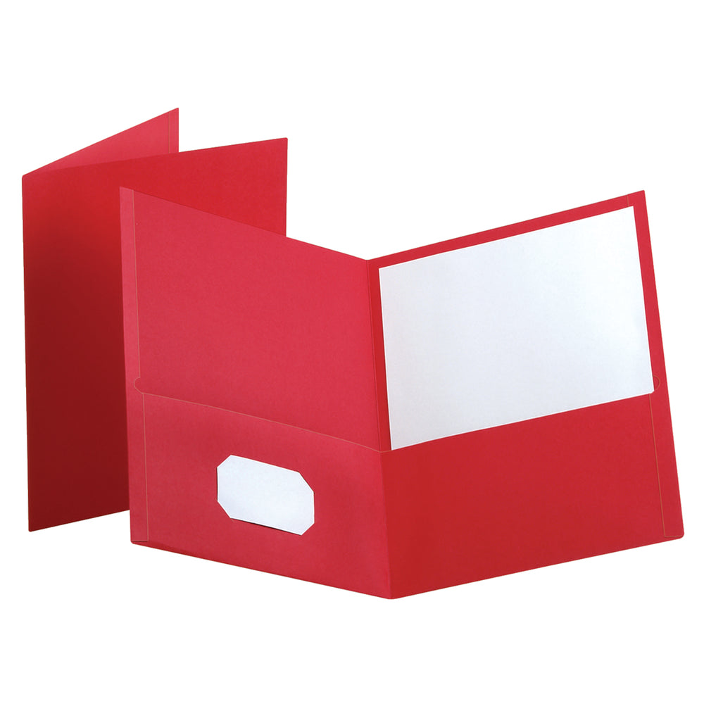 Oxford Embossed Twin Pocket Portfolio - Red