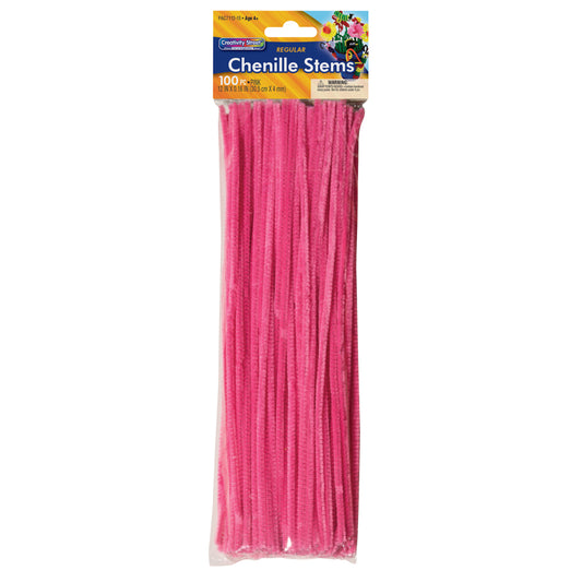 Creativity Street Regular Stems, Pink, 30.5cm x 4 mm, 100/pkg