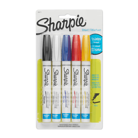 Marqueur de peinture à l'eau Sharpie - Couleurs assorties - Lot de 5