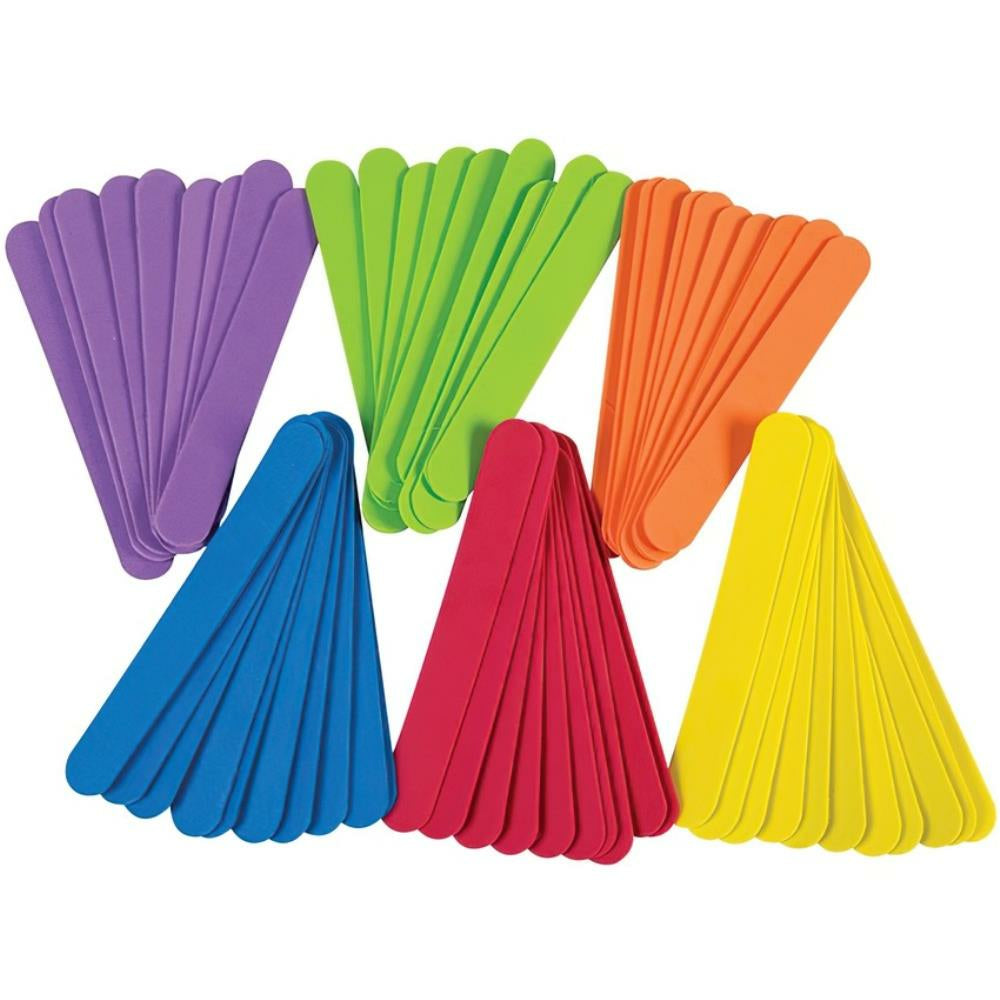 Creativity Street WonderFoam Jumbo Craft Sticks, Assorted Colours, 15.2cm x 1.9cm, 100 Count