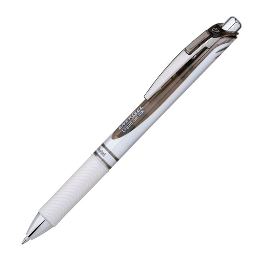 Pentel EngerGel Deluxe RTX Retractable Pen - 0.7mm - Pearl/Black Barrel - Black Ink
