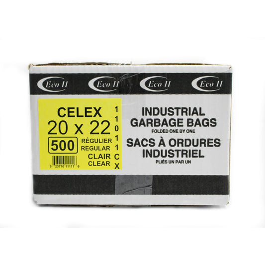 ECO II Garbage Bags, 20"x 22" - Utility - Clear Tint - 500 Pack