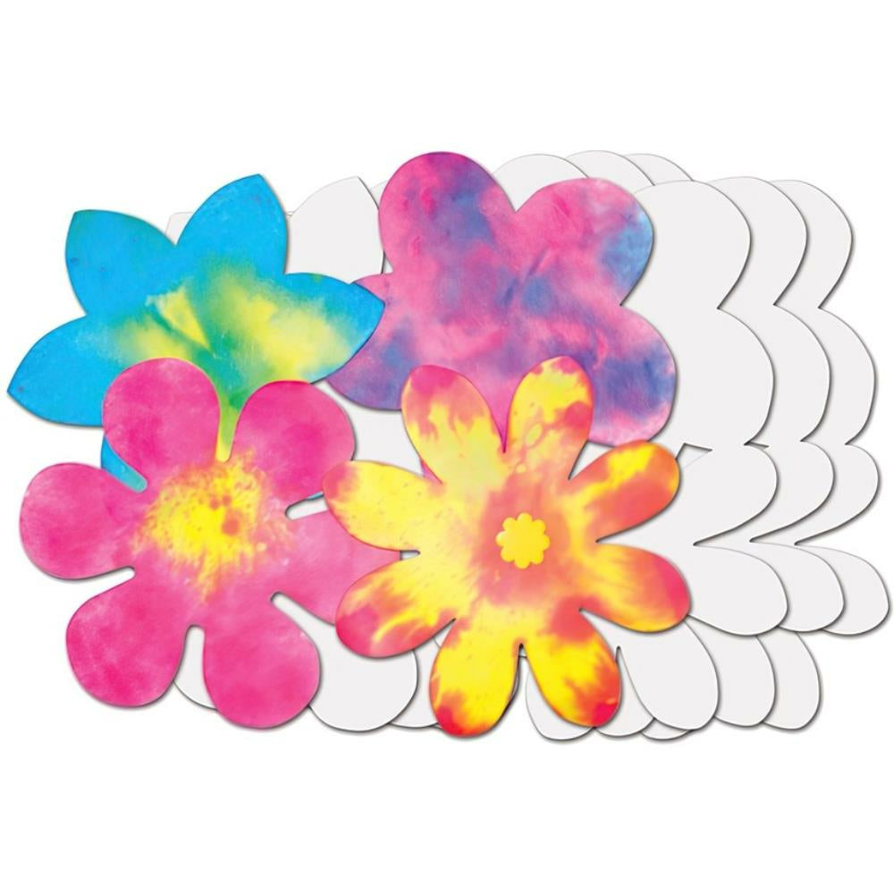 Roylco Color Diffusing Flowers, Assorted Shapes, 19cm D, 80/pkg.