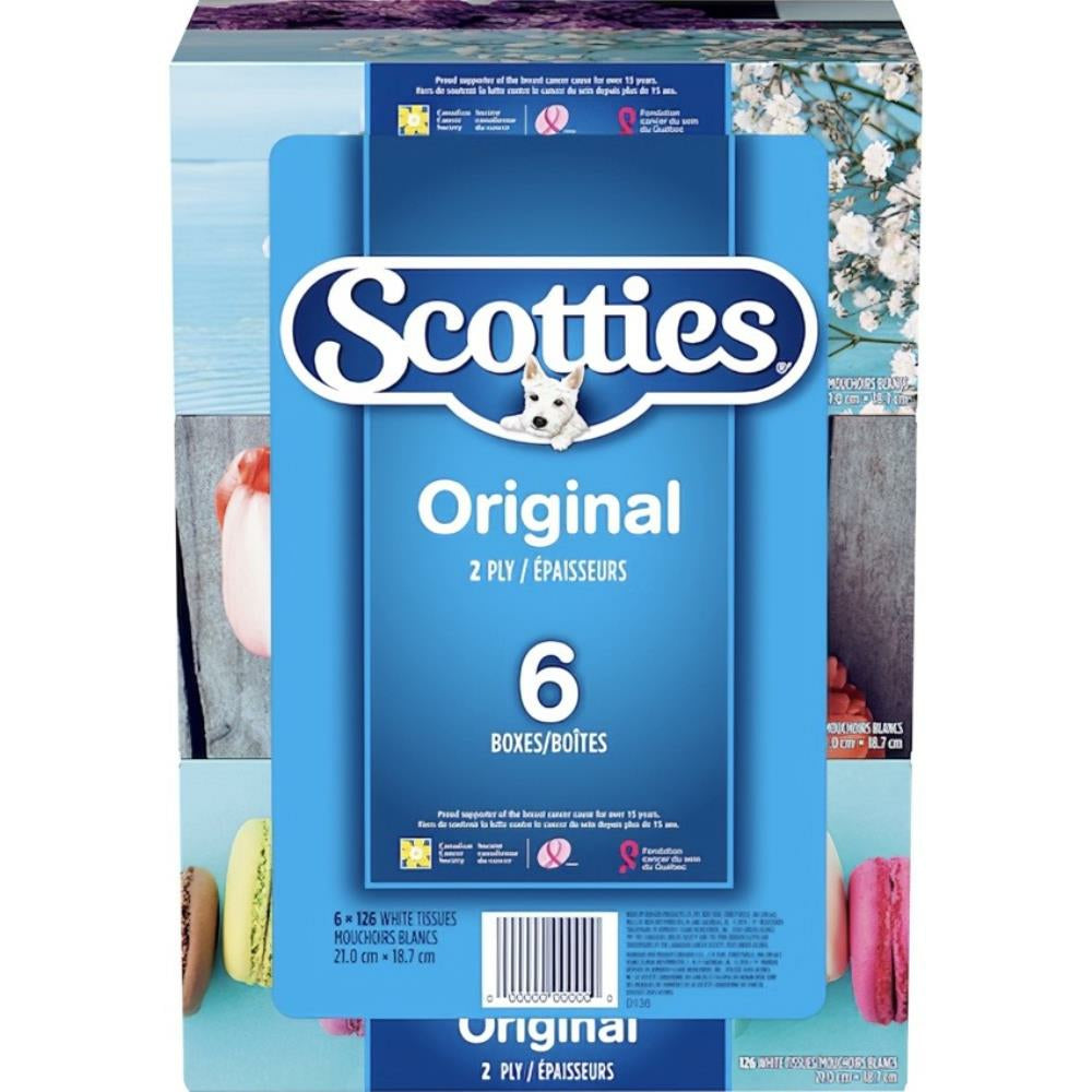 Mouchoirs multi-usages Scotties, 6 boîtes/paquet.