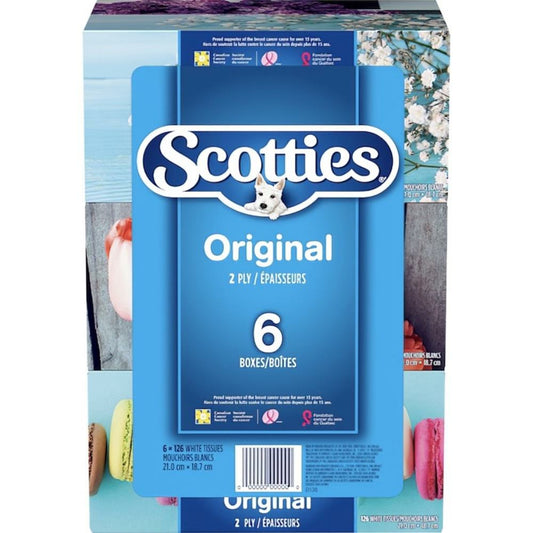 Mouchoirs multi-usages Scotties, 6 boîtes/paquet.