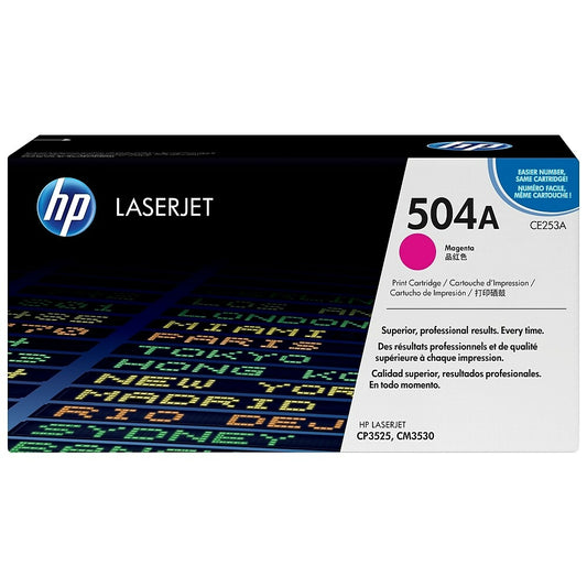 Cartouche de toner magenta d'origine HP 504A (CE253A) LaserJet