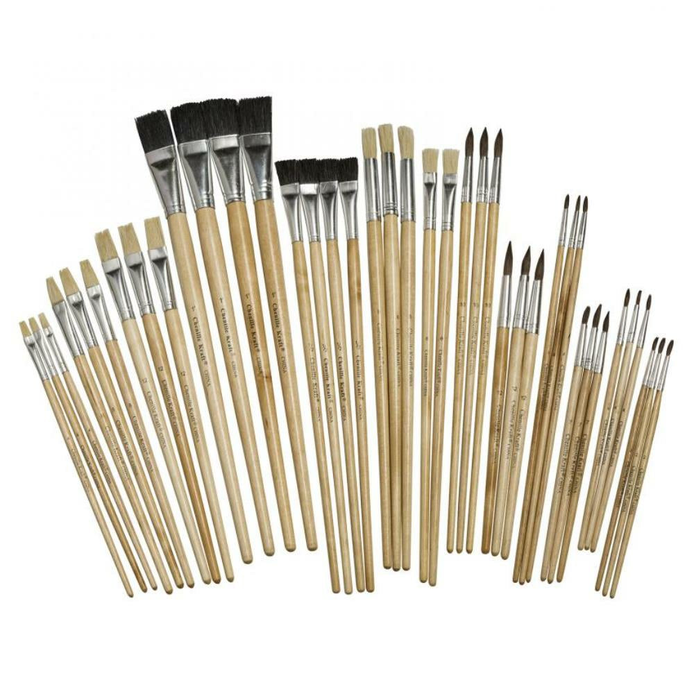 Assortiment de pinceaux Colossal Crafts Creativity Street, tailles assorties, 40 pièces