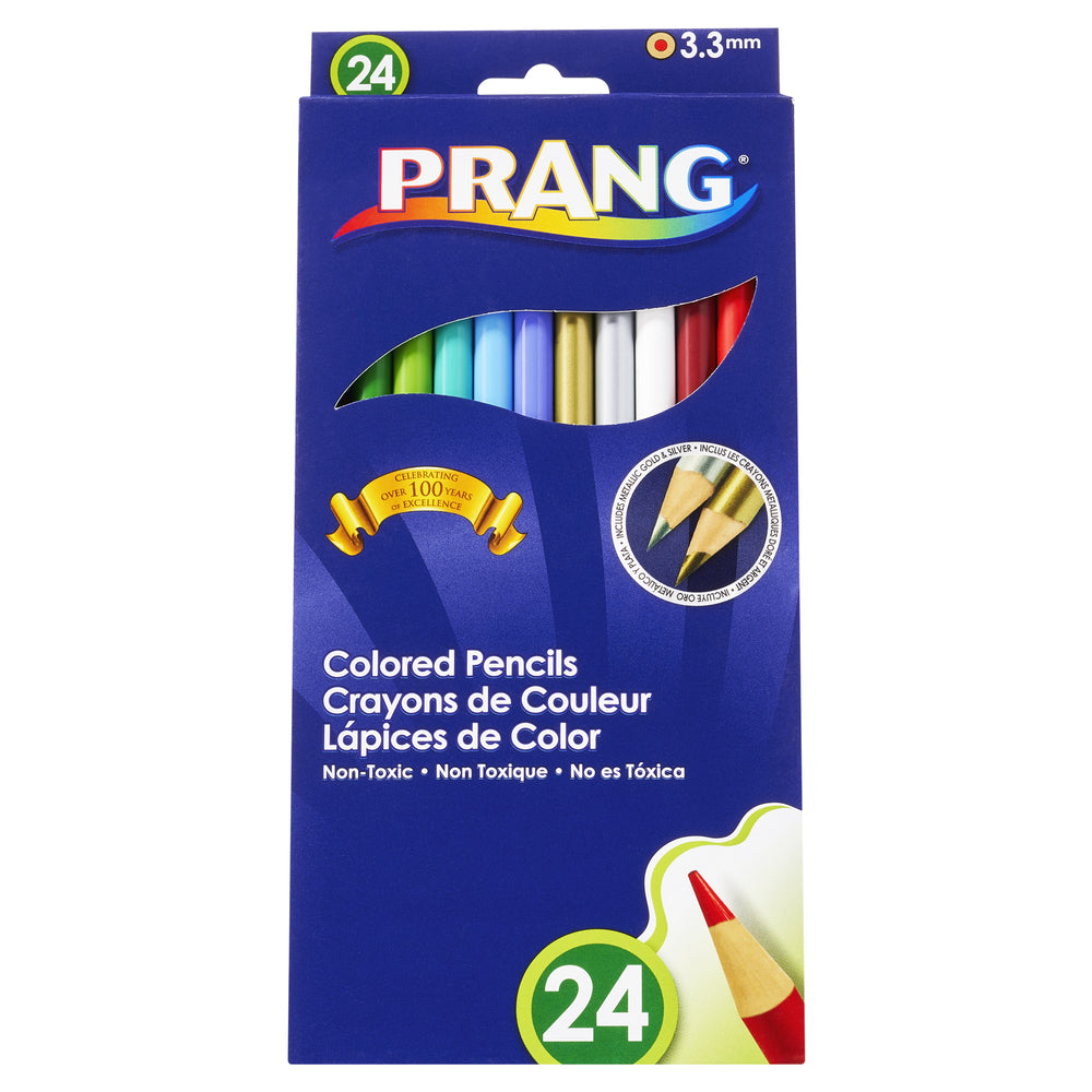 Prang Thick Core Coloured Pencils - Assorted - 24 Pack