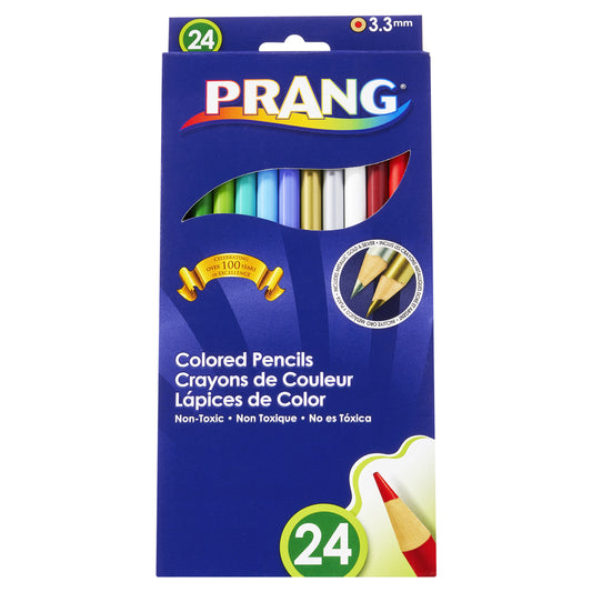 Prang Thick Core Coloured Pencils - Assorted - 24 Pack