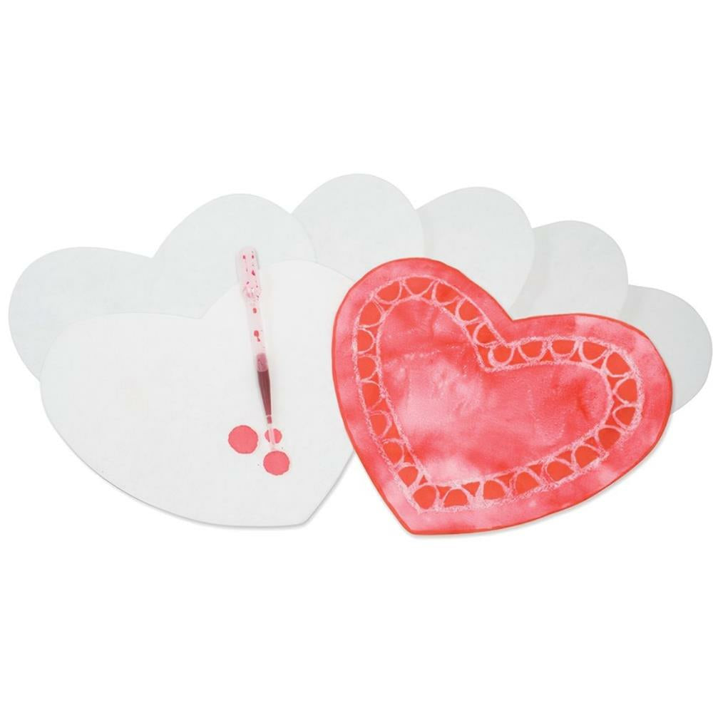 Roylco Colour Diffusing Hearts, Assorted Shapes, 22cm x 18cm, 50/pkg