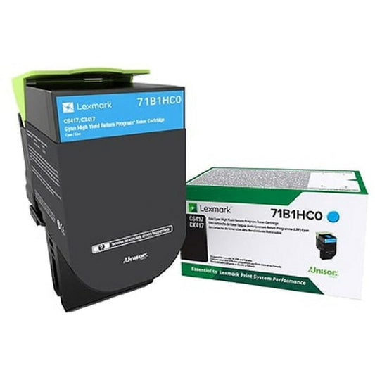 Lexmark CS/X417/517 Cyan High Yield Return Program Toner Cartridge (71B1HC0)