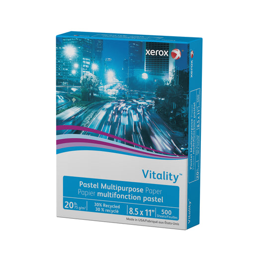Papier pastel Xerox - 20 lb - 8 1/2" x 11" - Jaune - 500 feuilles