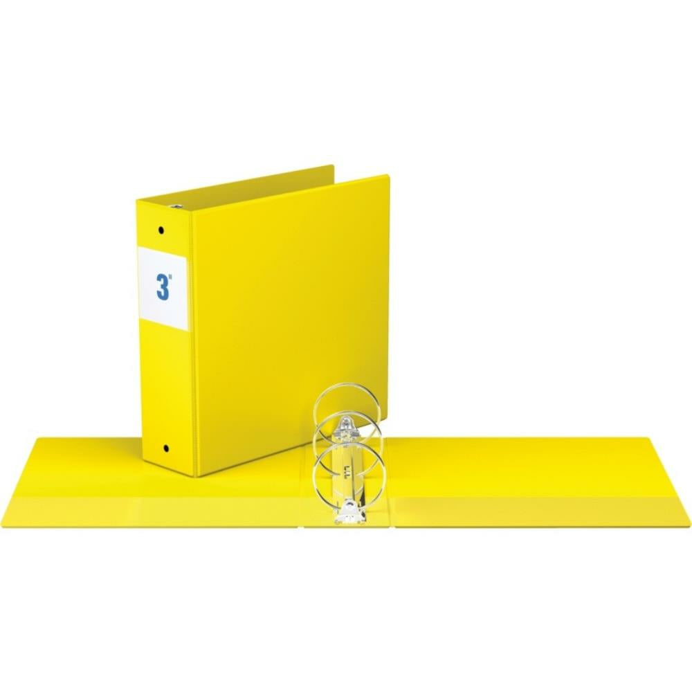 Classeur à anneaux ronds Davis Group, 7,6 cm, jaune