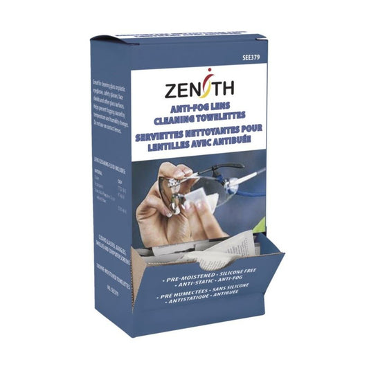 Zenith Safety Products Lens Cleaning Towelettes - 5" x 8" - 100 Pack