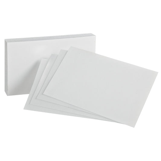 Fiches vierges Staples - 3" x 5" - Blanches - Paquet de 100