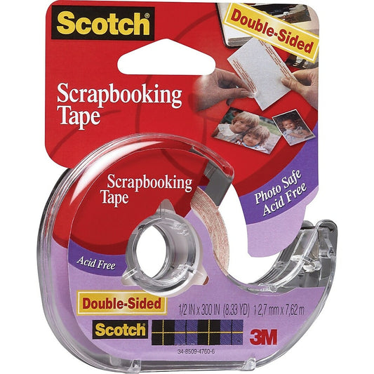 Ruban adhésif double face Scotch pour scrapbooking, 1/2" x 300"