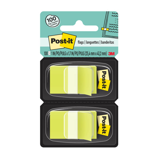 Post-it 1" x 1.7" Flags - Bright Green - 50 Flags/Dispenser - 2 Dispensers/Pack