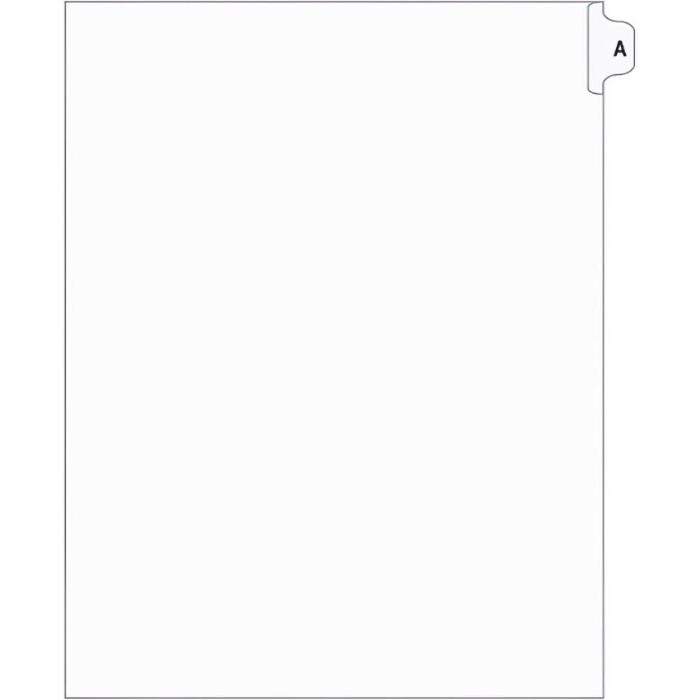 Intercalaires juridiques, blancs, n° P, format lettre, paquet de 25