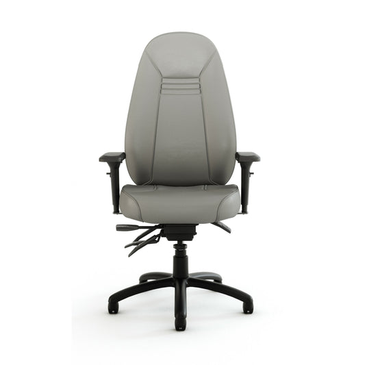Chaise Obusforme Comfort à dossier haut, grise