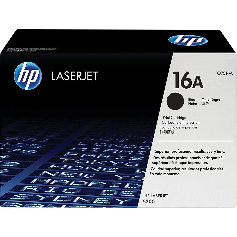 Cartouche de toner noir d'origine HP 16A (Q7516A) LaserJet