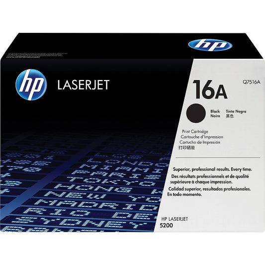 Cartouche de toner noir d'origine HP 16A (Q7516A) LaserJet