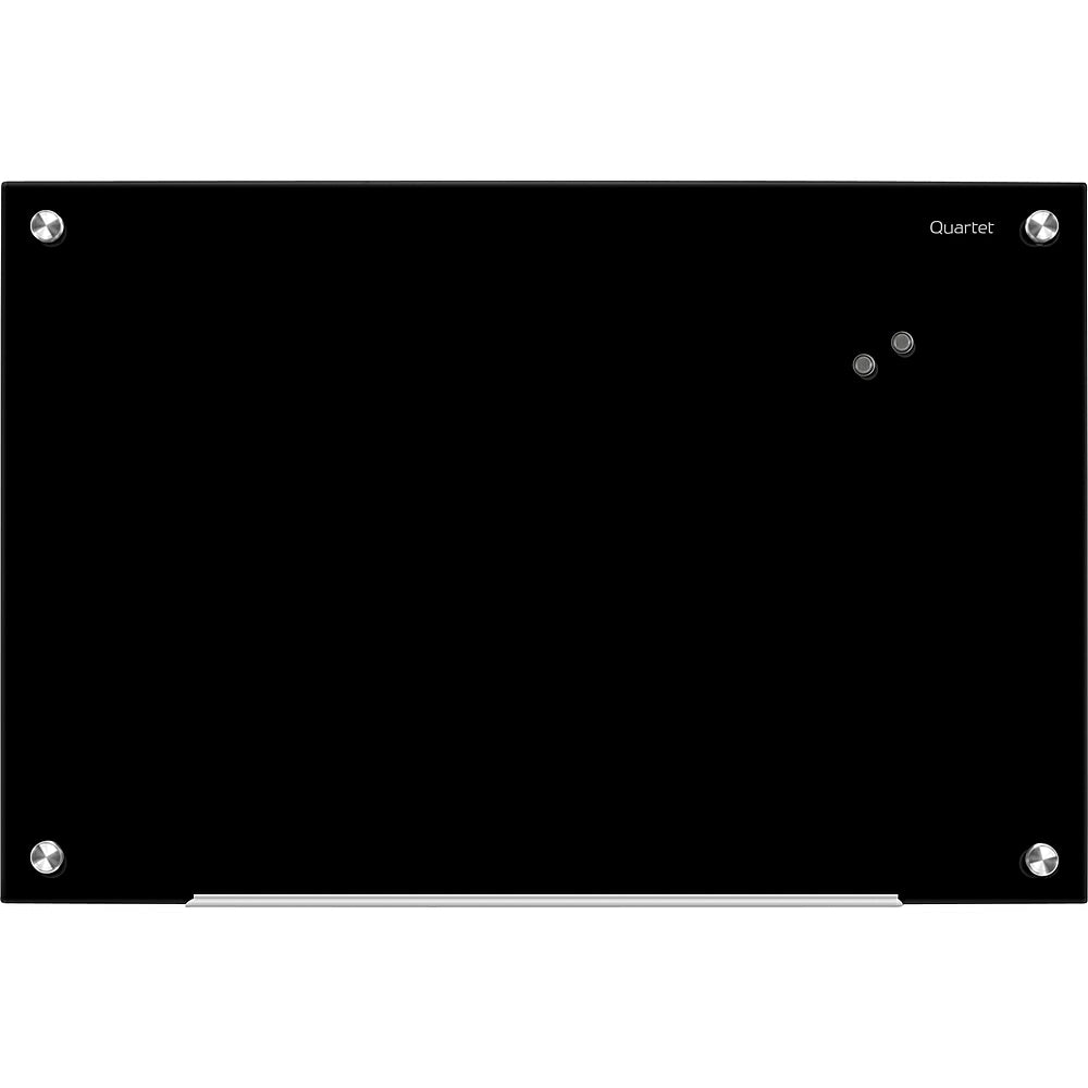 Quartet Infinity Magnetic Glass Dry-Erase Board - 48" x 36" - Black