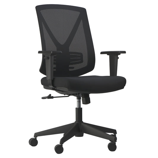Horizon Activ Series Mid Back Mesh Syncro Tilter Task Chair with Adjustable Armrests - Black