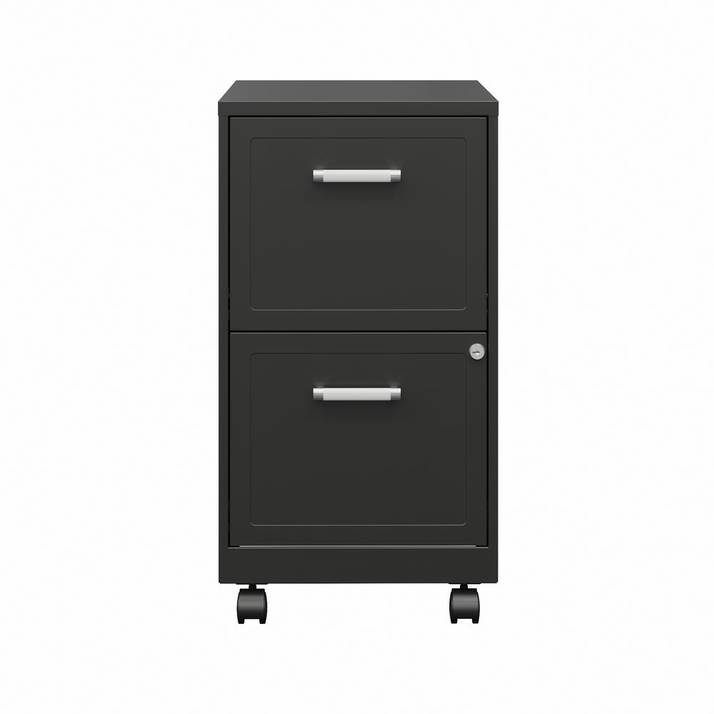 Classeur vertical mobile Hirsh à 2 tiroirs - Noir