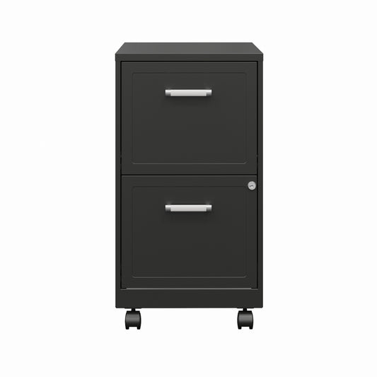 Classeur vertical mobile Hirsh à 2 tiroirs - Noir
