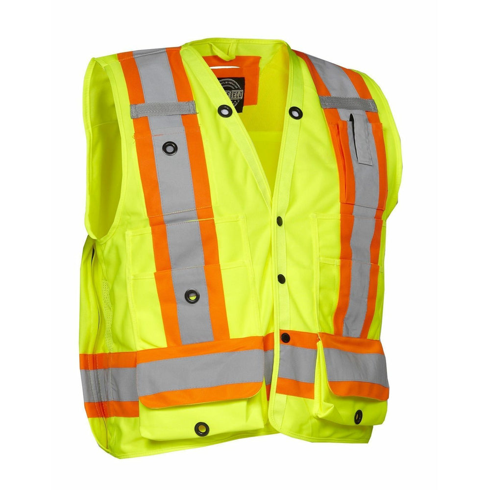 Gilet de sécurité haute visibilité Forcefield pour géomètre - Taille M - Jaune citron