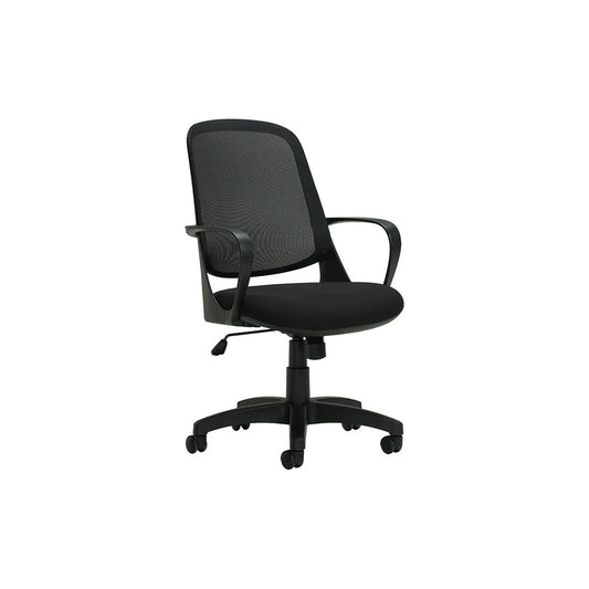 Fauteuil inclinable Global Amira à dossier moyen en maille - Noir