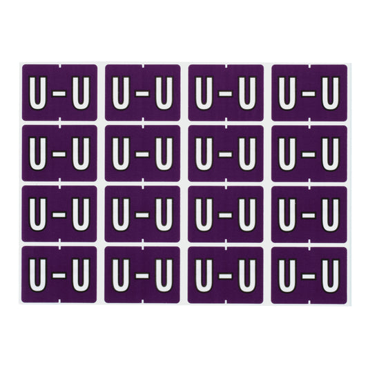 Étiquettes de classement Pendaflex AZ à onglets violets - U - Paquet de 240