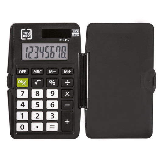 TRU RED KC-110 8-Digit Pocket Calculator with Cover