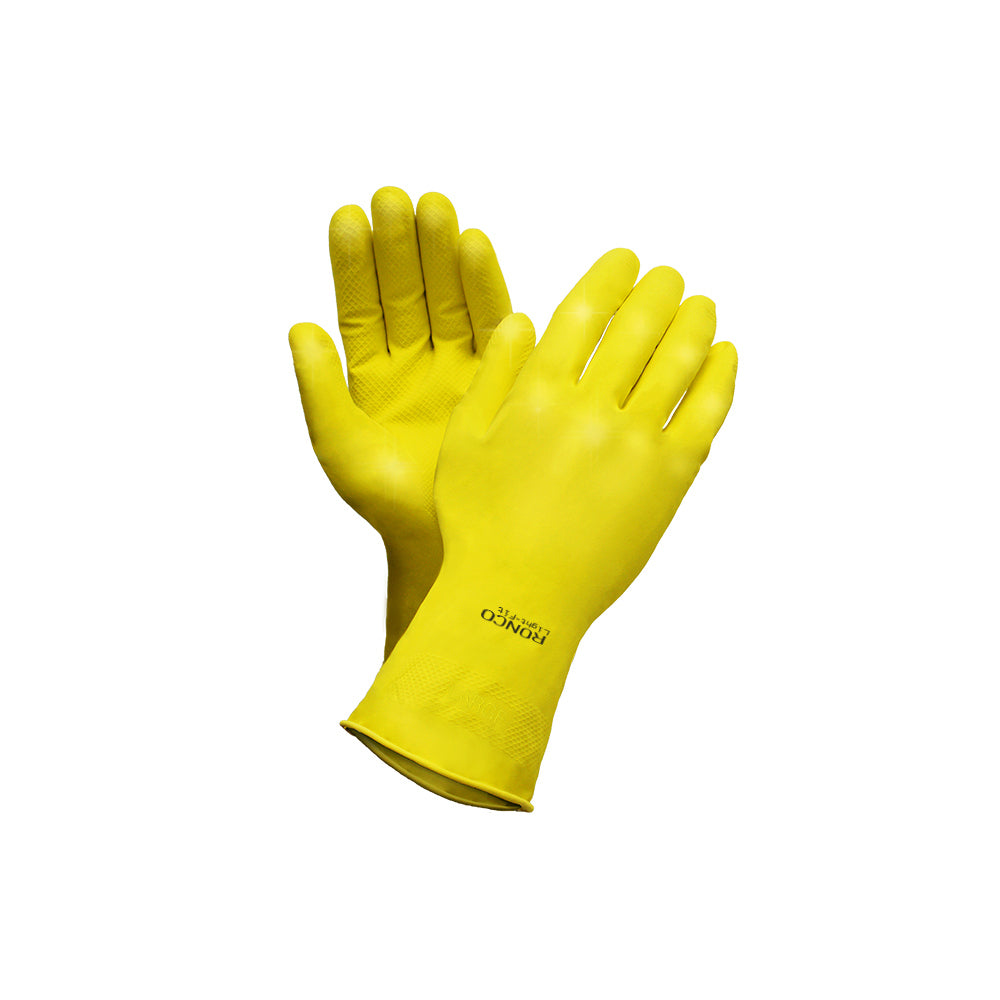 Ronco Hospeco Latex Gloves - Natural - Large - 12 Pack
