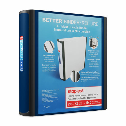 Staples Better Binder - 2" - Blue