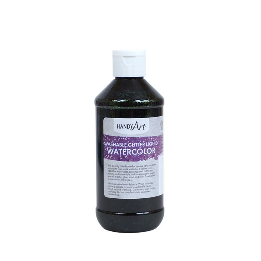 Aquarelles liquides pailletées lavables Handy Art, noir, 237 ml