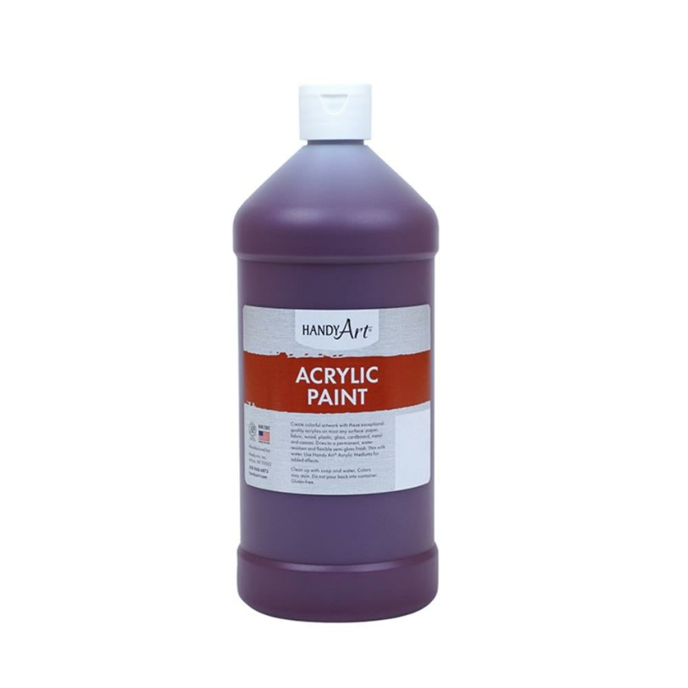 Handy Art Acrylic Paint, Maroon, 946ml.