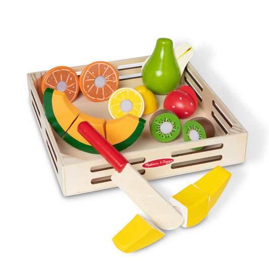 Melissa & Doug Wooden Play Food Cutting Fruit Set