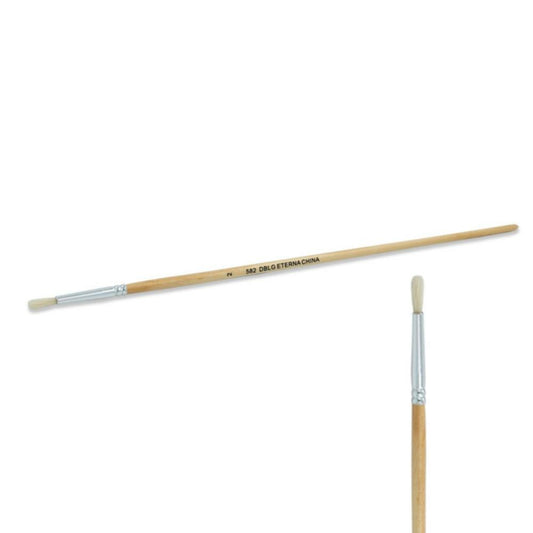Eterna #582 Long Handle Round Poster Brush Size 2, 12/pkg