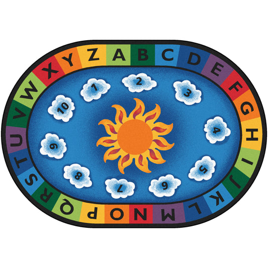 Carpets for Kids Sunny Day Learn & Play Oval Rug - 8'3" x 11'8"