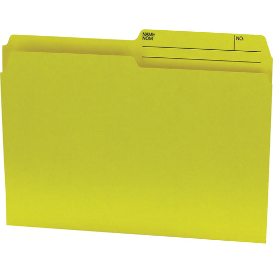 Chemises réversibles Hilroy - Format lettre - Jaune - Paquet de 100