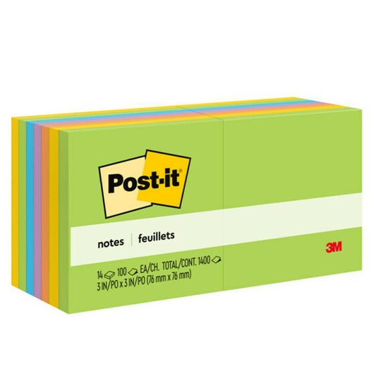 Post-it Notes - Floral Fantasy Collection - 3" x 3" - 14 Pack