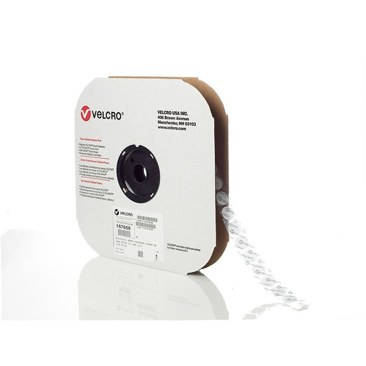 Velcro 3/4" Coin, crochet blanc (1028 Coins)